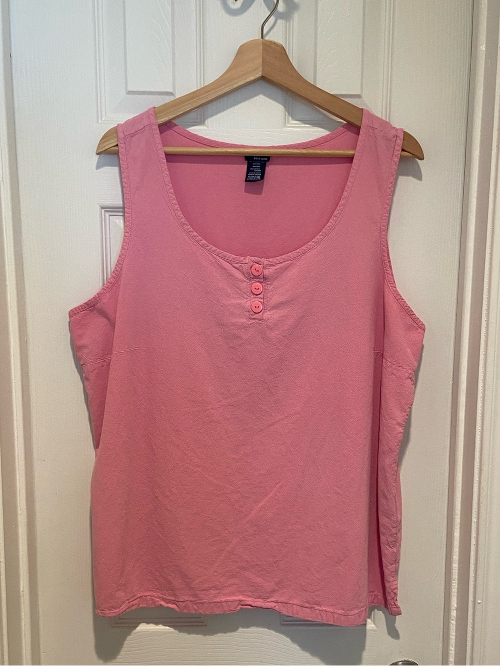 Basic Editions Pale Pink Cotton Tank